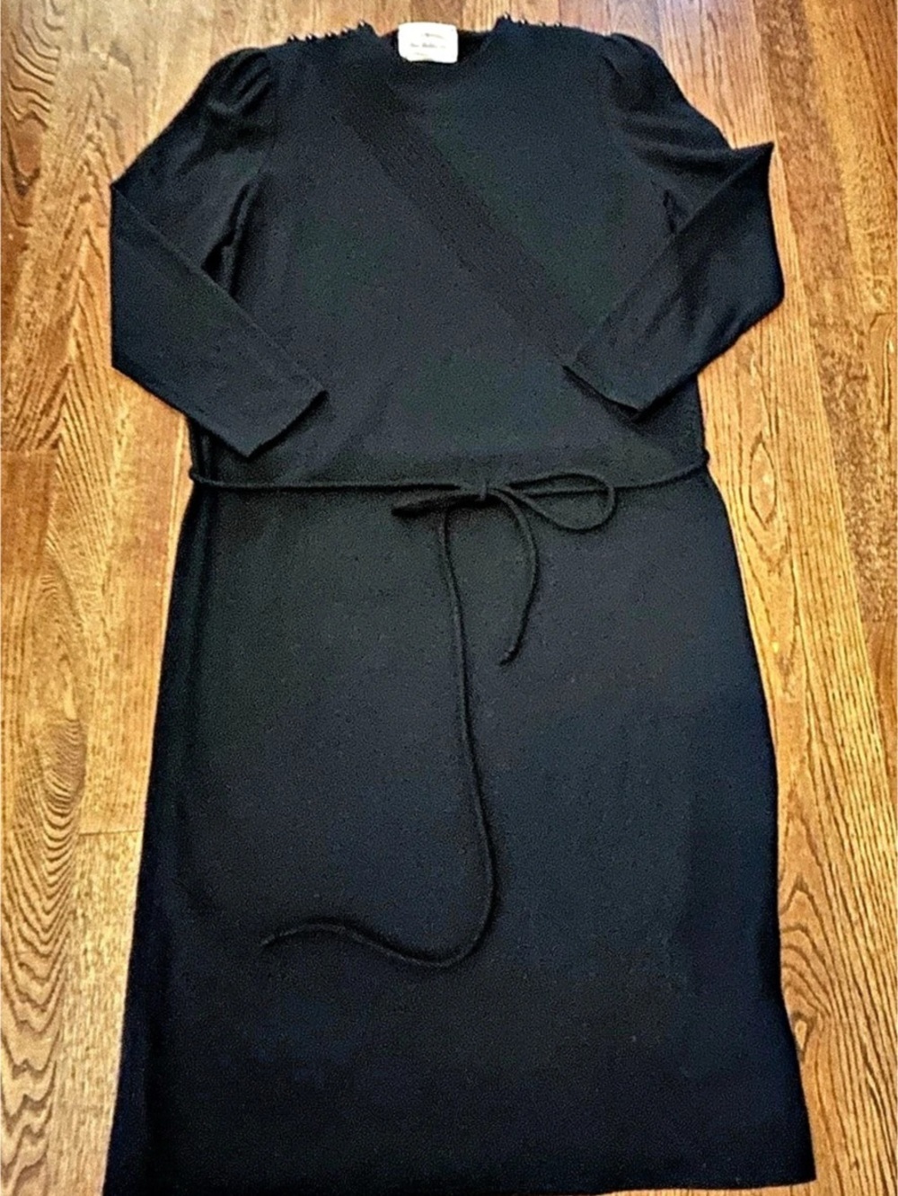 Ann Hobbs Ltd. Black Beaded Trim Midi Dress Like New